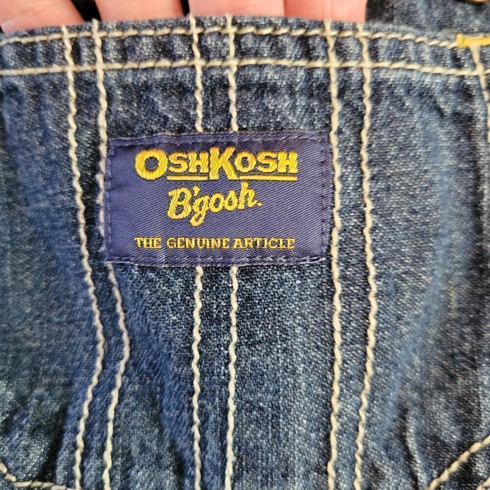 EC OSHKOSH B'GOSH 100% COTTON DENIM OVERALLS W/POCKETS SZ.9 MONTHS - Picture 4 of 6